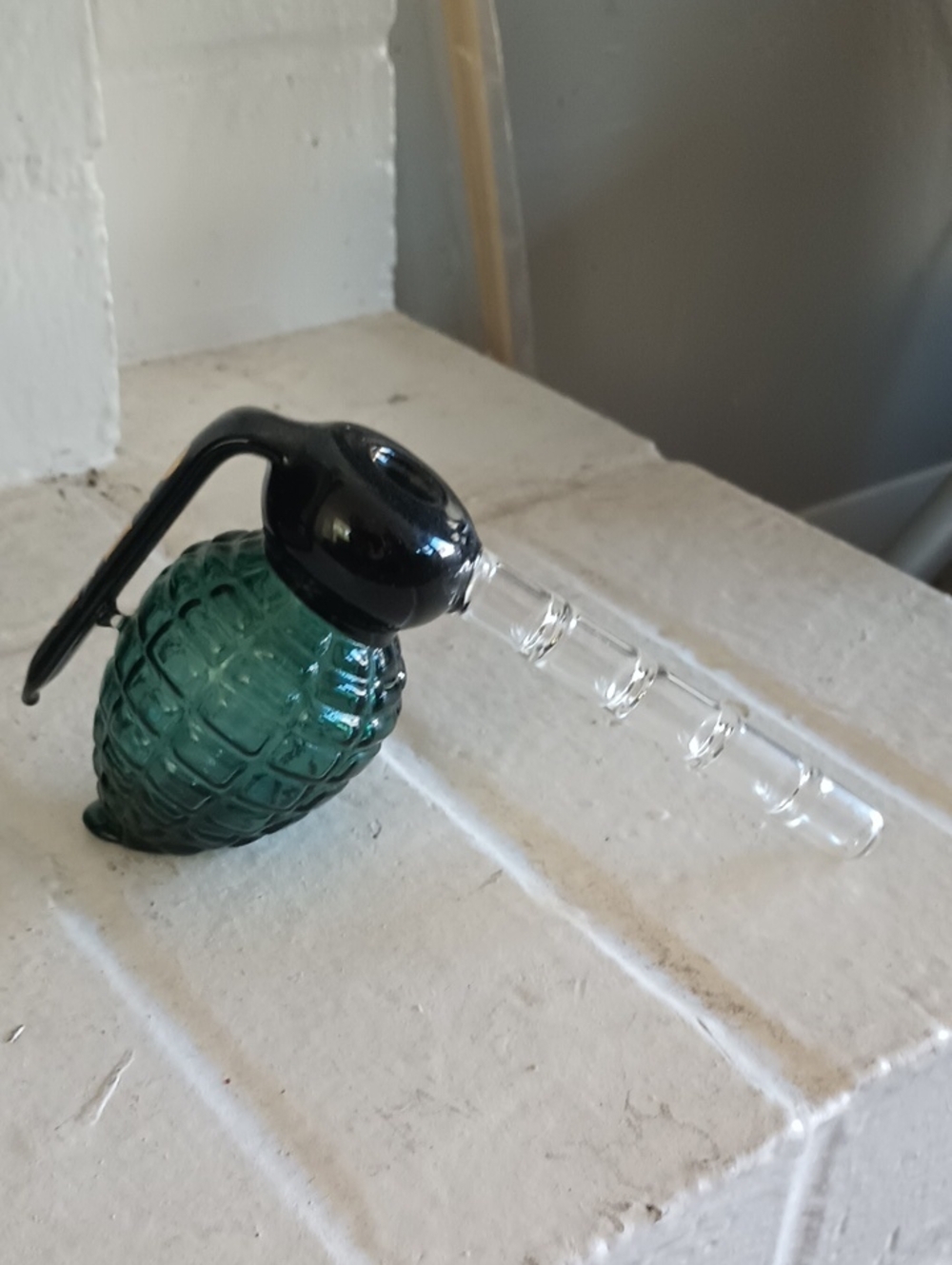 Handblown Green Glass Grenade Decorative Glass